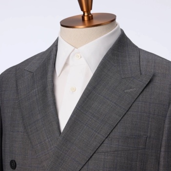 Grey Check Double-Breasted Suit